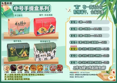 中号手提袋粽子礼盒