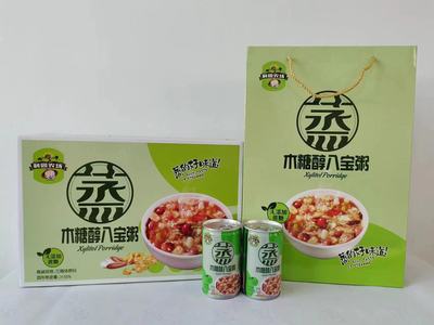 木糖醇八宝粥:无蔗糖款。 每箱12罐